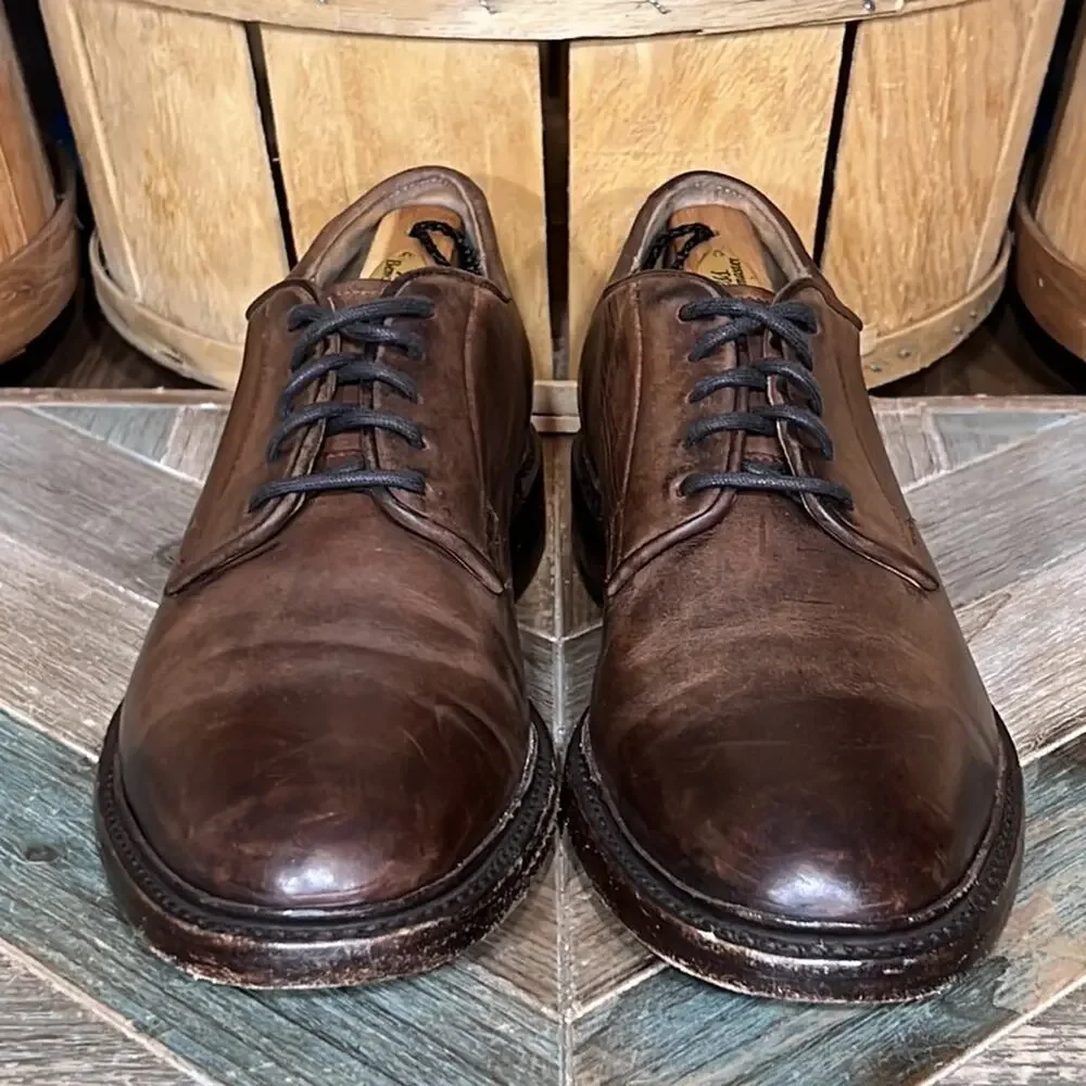 Frye Jones Burnished Brown Leather Lace-Up Derby Oxfords Shoes Mens Size 11